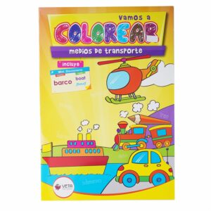 Libro Medios De Transporte Vamos A Colorear EDARSI 32 Páginas