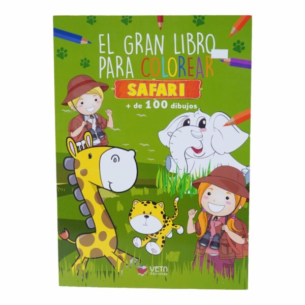 Libro Safari Grab Libro Para Colorear VETA EDICIONES 96 Páginas