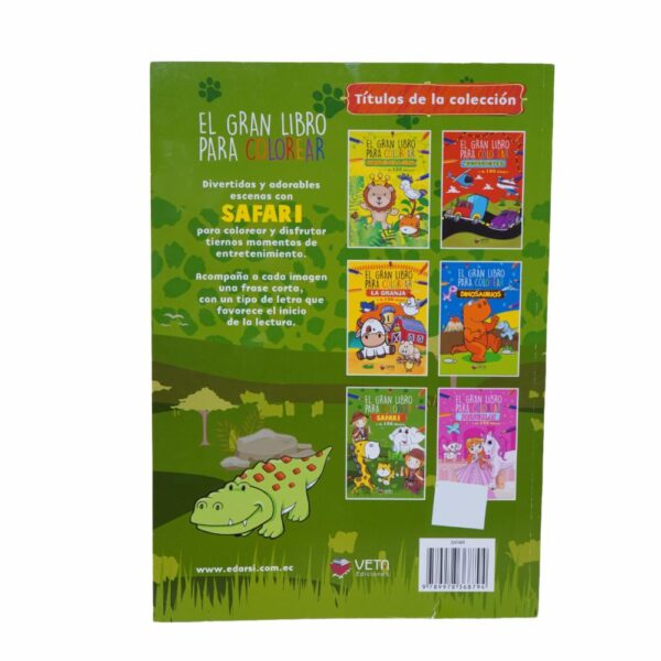 Libro Safari Grab Libro Para Colorear VETA EDICIONES 96 Páginas - Imagen 2