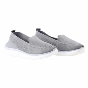 Zapato Mocasín Gris Con Suela Blanca MGX BASIC