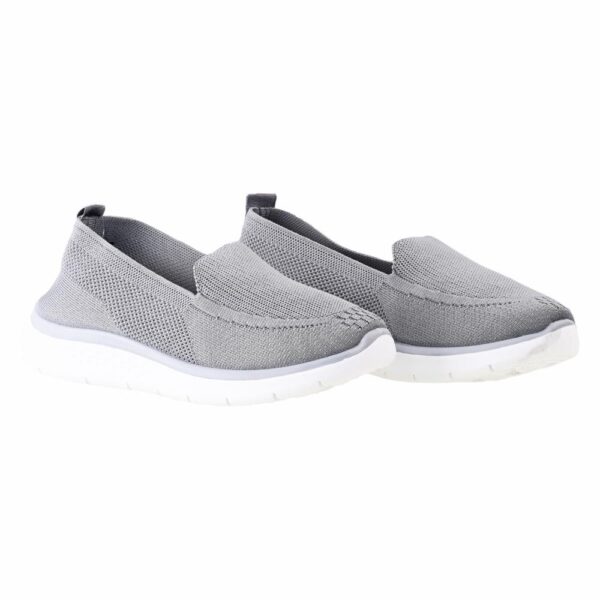 Zapato Mocasín Gris Con Suela Blanca MGX BASIC