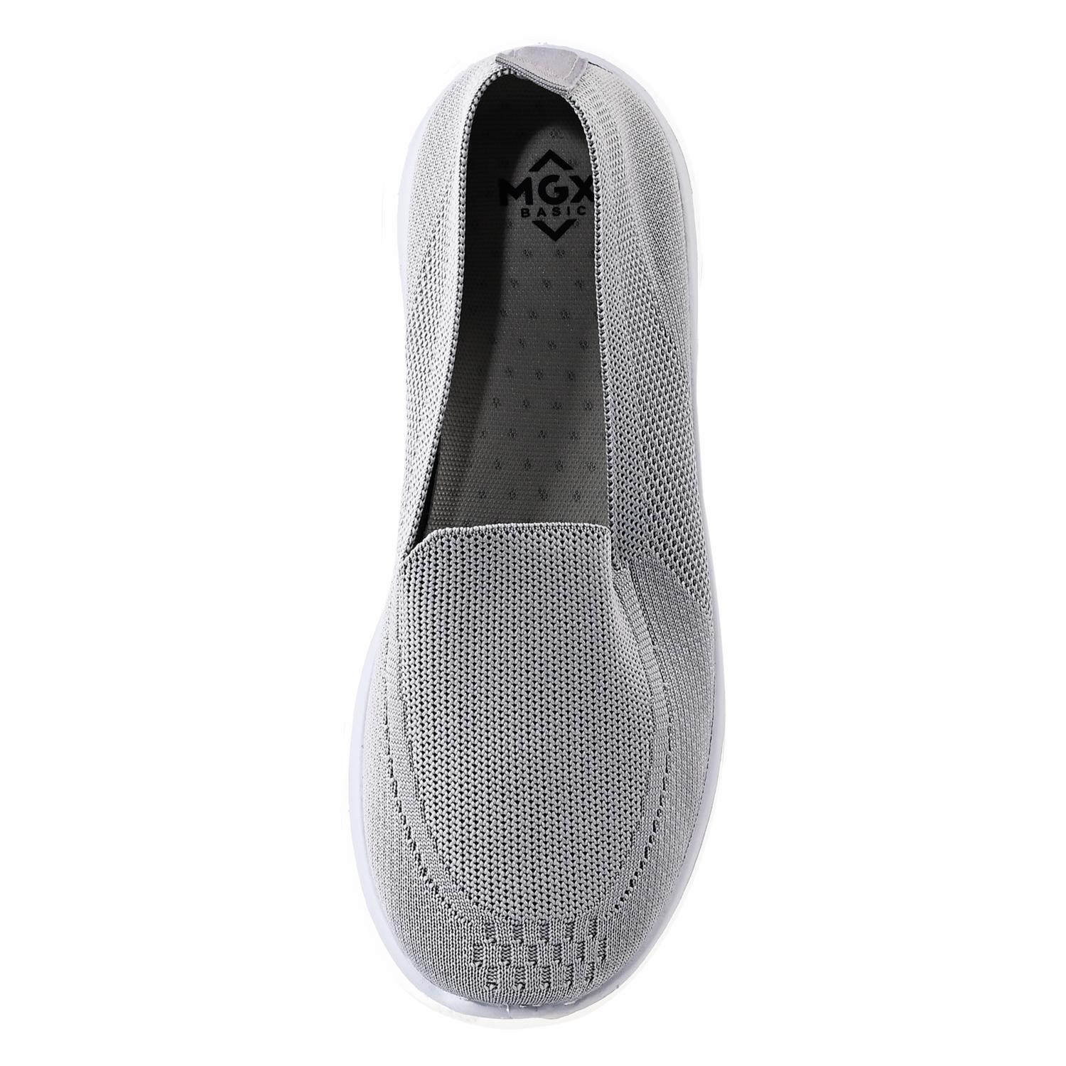 Zapatos Mocasín Gris Con Suela Blanca MGX BASIC