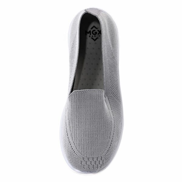 Zapato Mocasín Gris Con Suela Blanca MGX BASIC - Imagen 5