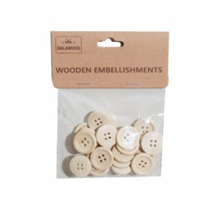 Botones Para Manualidades De Madera BABY CRAFT 20 Piezas