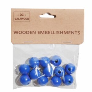 Bolas Para Manualidades Azules De Madera BABY CRAFT 12 Piezas