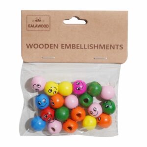 Bolas Para Manualidades Colores De Madera BABY CRAFT 20 Piezas
