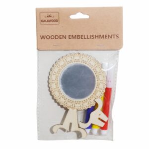 Figuras De Madera Para Manualidades De Colores BABY CRAFT 4 Piezas