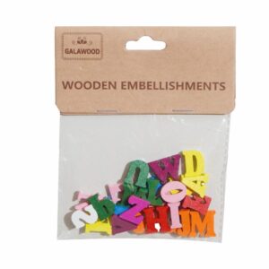 Letras De Madera Colores BABY CRAFT 6 Piezas