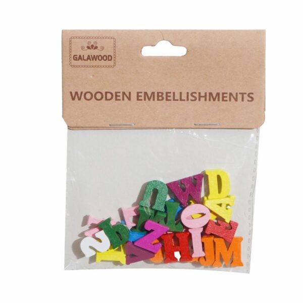 Letras De Madera Colores BABY CRAFT 6 Piezas