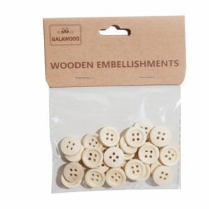 Botones Para Manualidades De Madera BABY CRAFT 30 Piezas