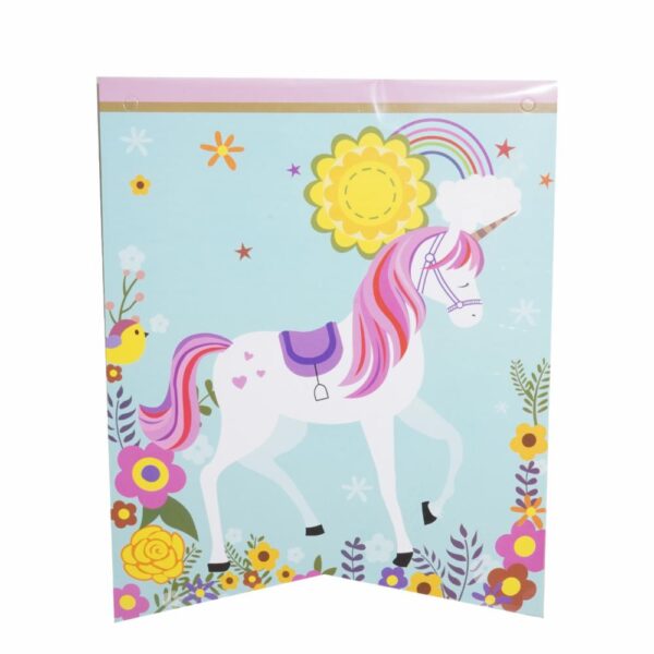 Set De Platos Servilletas Vasos Y Cubiertos Unicornio Amarillo UNIFELICIDAD 16 Uds - Imagen 3