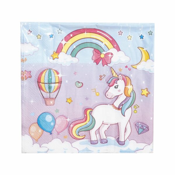 Set De Platos Servilletas Vasos Y Cubiertos Unicornio Rosado UNIFELICIDAD 16 Uds - Imagen 5