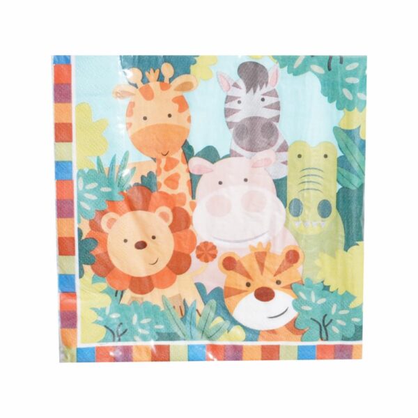Set De Platos Servilletas Vasos Y Cubiertos Animalitos UNIFELICIDAD 16 Uds - Imagen 4