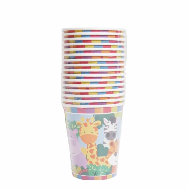 Set De Platos Servilletas Vasos Y Cubiertos Animalitos UNIFELICIDAD 16 Uds - Imagen 6