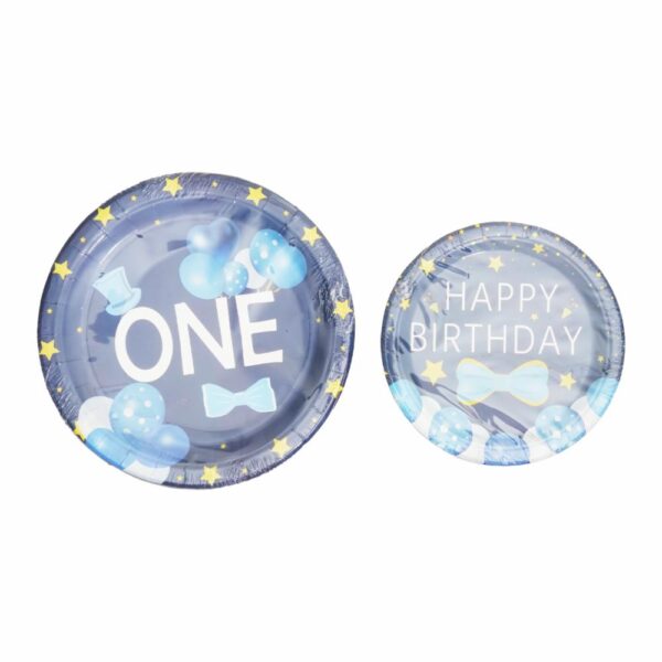 Set De Platos Servilletas Vasos Y Cubiertos Feliz Cumpleaños UNIFELICIDAD 16 Uds - Imagen 2