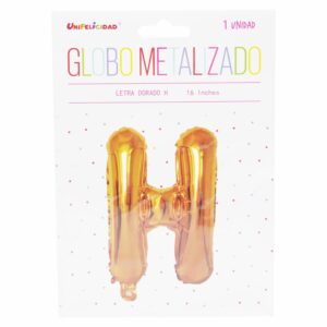 Globo Metalizado Dorado H UNIFELICIDAD 16"