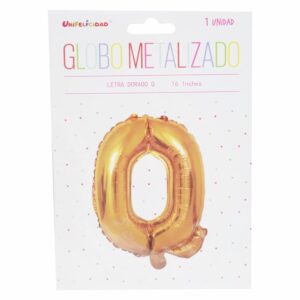 Globo Metalizado Dorado Q UNIFELICIDAD 16"