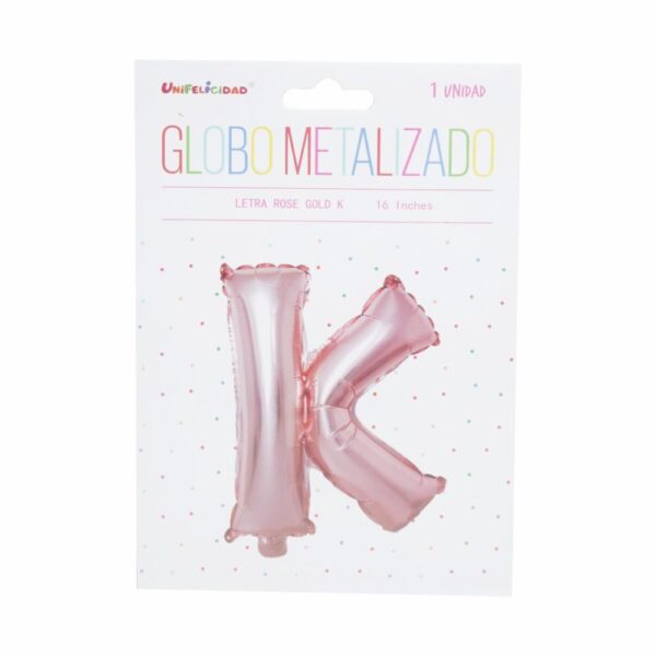 Globo Metalizado Rose Gold K UNIFELICIDAD 16"