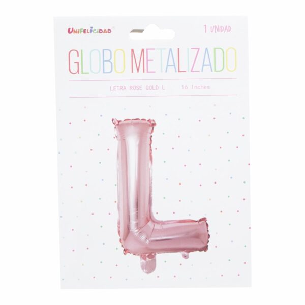 Globo Metalizado Rose Gold L UNIFELICIDAD 16"