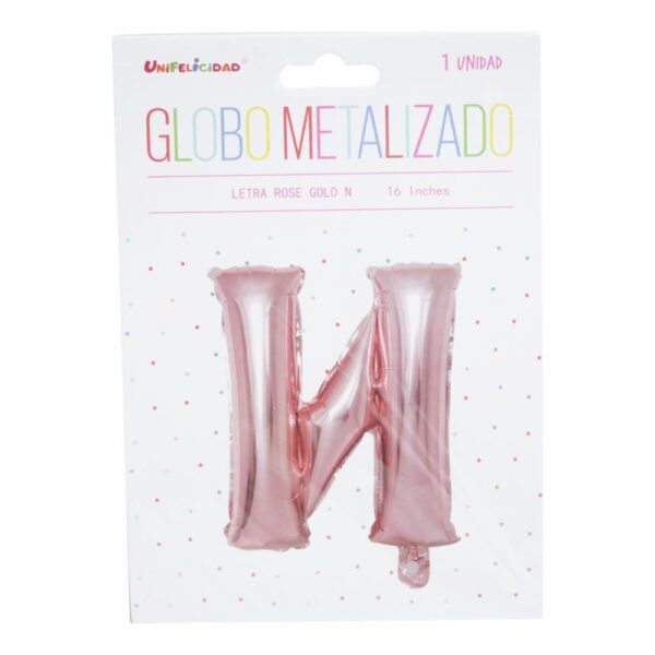 Globo Metalizado Rose Gold N UNIFELICIDAD 16"
