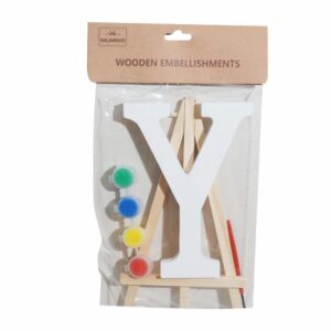 Set Letra Madera Y  Blanca Con Acuarelas BABY CRAFT 15X1.2CM