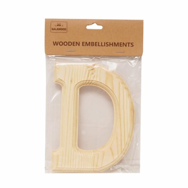 Letra D De Madera Para Manualidades BABY CRAFT 15Cm 6 Cm