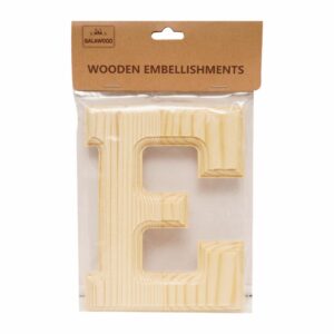 Letra E De Madera Para Manualidades BABY CRAFT 15Cm 6 Cm