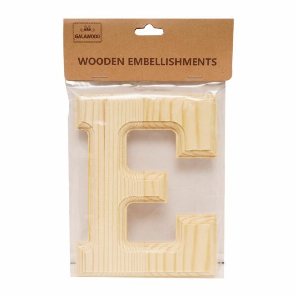 Letra E De Madera Para Manualidades BABY CRAFT 15Cm 6 Cm