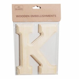 Letra De Madera K BABY CRAFT 15X 6 Cm