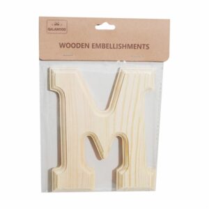 Letra De Madera M BABY CRAFT 15X 6 Cm