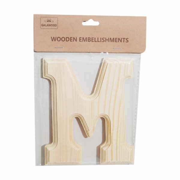 Letra De Madera M BABY CRAFT 15X 6 Cm