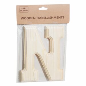 Letra De Madera N BABY CRAFT 15X 6 Cm