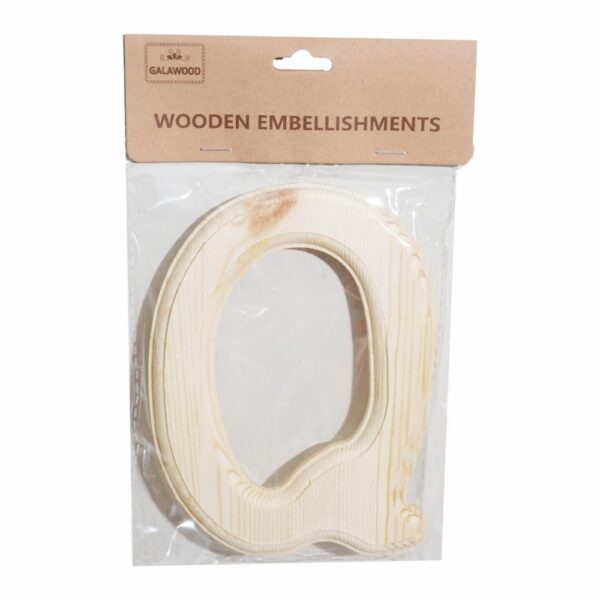 Letra De Madera Q BABY CRAFT 15X 6 Cm