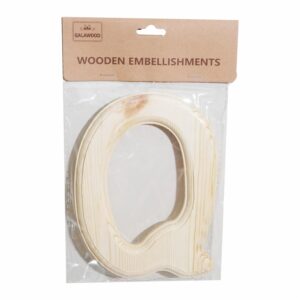 Letra De Madera Q BABY CRAFT 15X 6 Cm
