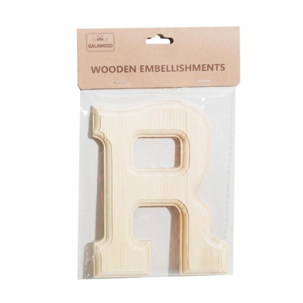 Letra De Madera R BABY CRAFT 15X 6 Cm