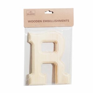 Letra De Madera R BABY CRAFT 15X 6 Cm