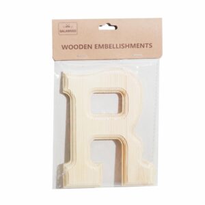 Letra De Madera R BABY CRAFT 15X 6 Cm