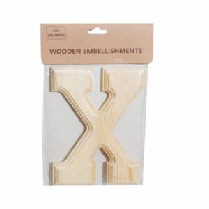 Letra De Madera X BABY CRAFT 15X 6 Cm