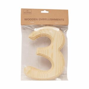 Numero 3 De Madera Para Manualidades BABY CRAFT 15Cm 6 Cm