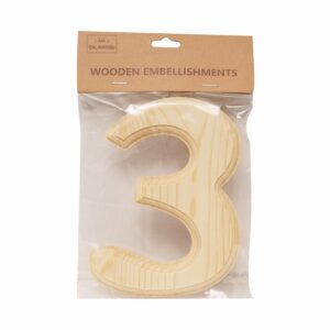 Numero 3 De Madera Para Manualidades BABY CRAFT 15Cm 6 Cm