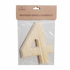Numero De Madera Para Manualidades BABY CRAFT 15Cm 6 Cm