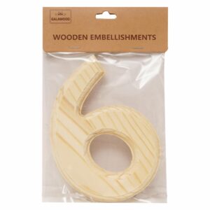 NUMERO 6 DE MADERA