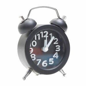 Reloj Despertador Miniatura Negro KOOME Pequeño