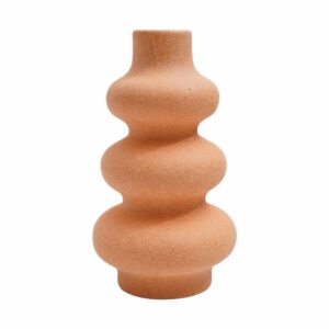 Florero Decorativo Terracota Ondas SHUNDA 1 Pieza