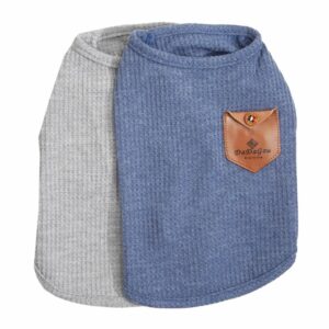 Saco Para Perro Azul Y Gris 2 Piezas DADAGOU Talla Pequeño