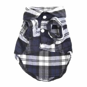Camisa De Perro Cuadros Azul DONG KEN LE QU Talla Pequeño