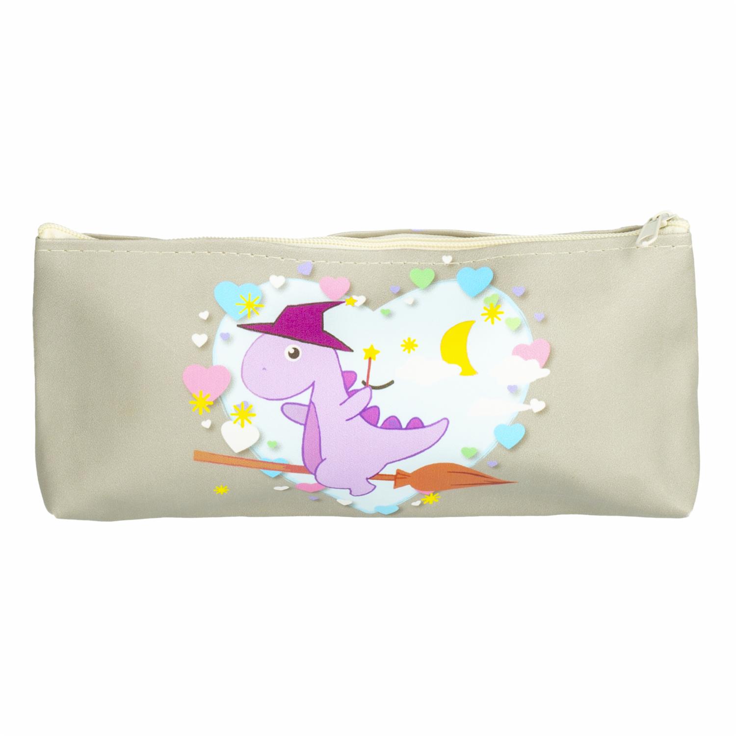 Cartuchera Dinosaurios NINGBO KINGYA Beige - Imagen 2