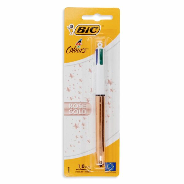 Bolígrafo 4 Colores Rose Gold BIC 1.0 MM