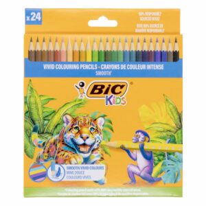 Lápices De Colores Kids Colores Vividos BIC 24 Piezas