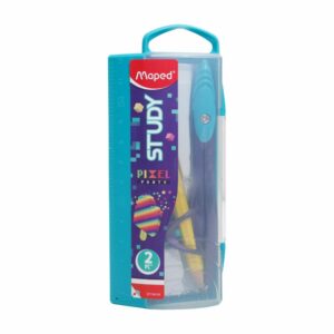 Compas Escolar Pixel Stydy Con Lápiz MAPED 2 Piezas